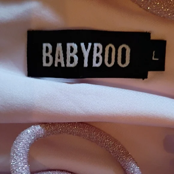 Elegant Pink Spaghetti Strap Dress, Retro Vibes. Stretchy,Size Large. Fairy Core - Picture 11 of 16